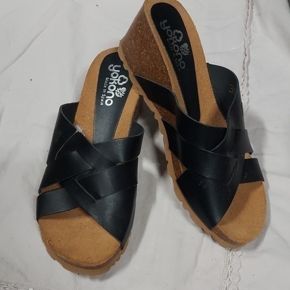 Yokono Black Size 5 Sandals Wedge